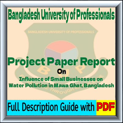 Influence of Small Businesses on Water Pollution in Mawa Ghat, Bangladesh.