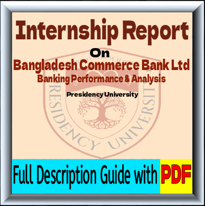 Internship Report on Bangladesh Commerce Bank Ltd | Banking Performance & Analysis